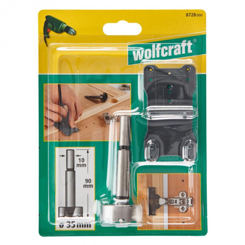 Kit avec gabarit et fraise Diam.35 mm WOLFCRAFT - WOLFCRAFT