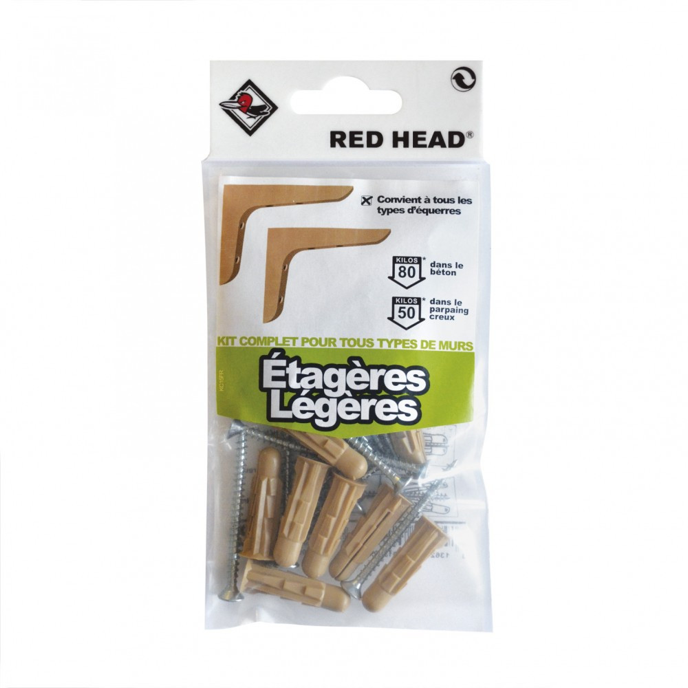 kit chevilles à expansion etagère légère HEAD Diam.8 x .32 mm - vue 2