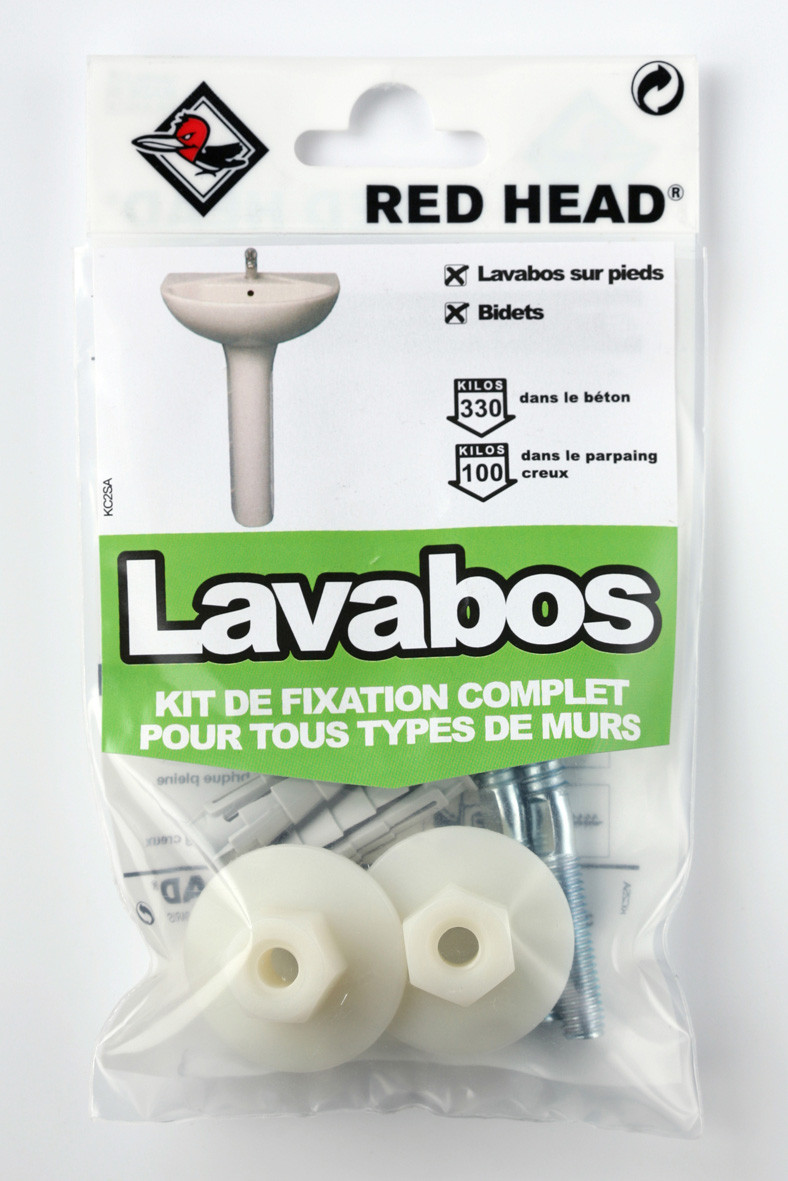 Kit de fixation HEAD Lavabos Nylon Lot de 2 - vue 2
