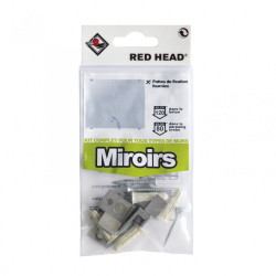 kit chevilles à expansion miroir RED HEAD, Diam.6 x L.25 mm de marque Red head, référence: B5877800