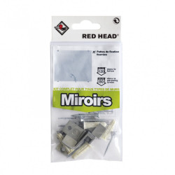 kit chevilles à expansion miroir RED HEAD, Diam.6 x L.25 mm - Red head