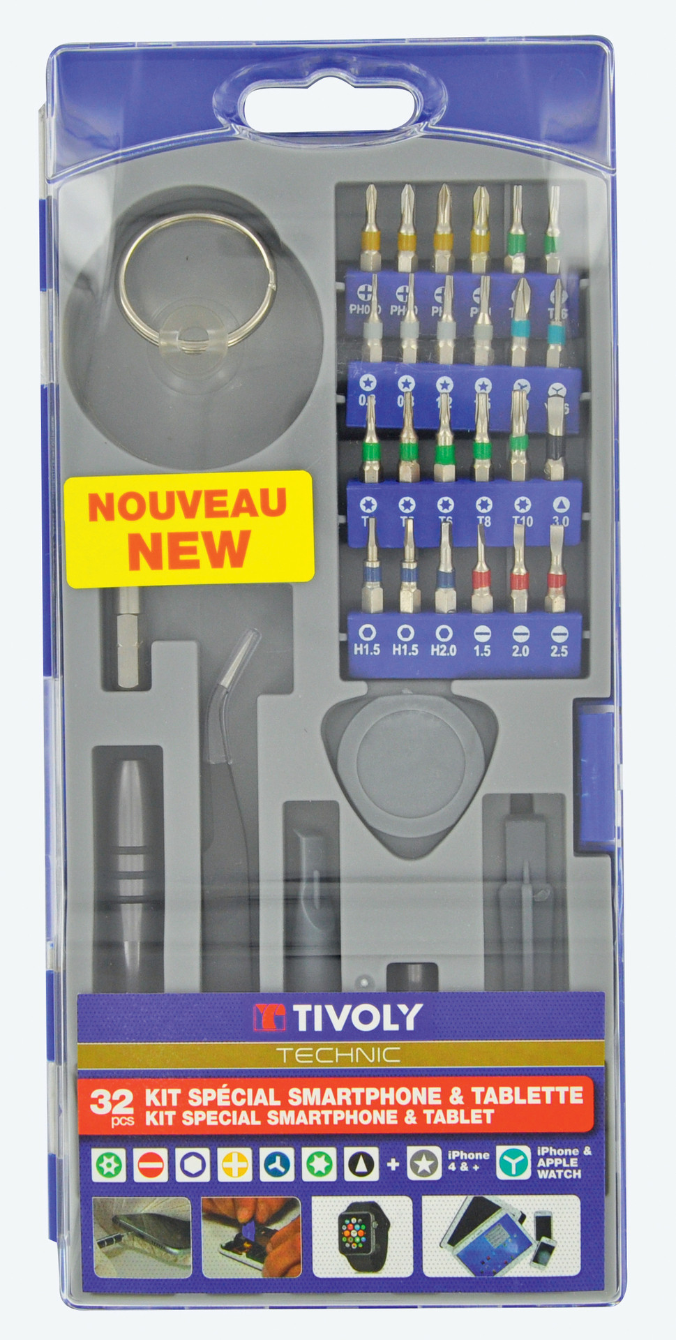 Kit réparation smartphone 11501570041 TIVOLY, 32 pièces