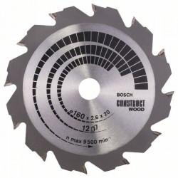 Lame coupe rapide et grossière BOSCH 160 mm bois et aluminium de marque BOSCH PROFESSIONAL, référence: B5883400