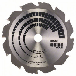 Lame coupe rapide et grossière BOSCH Scie circulaire 190 mm bois et aluminium - BOSCH PROFESSIONAL