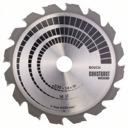 Lame coupe rapide et grossière BOSCH Scie circulaire 235 mm bois et aluminium de marque BOSCH PROFESSIONAL, référence: B5883700