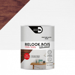 Lasure intérieurepoutre et lambris Relook bois MAISON DECO, craie satiné, 1 l de marque MAISON DECO, référence: B5886000