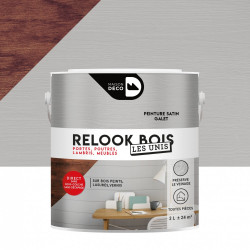 Lasure intérieurepoutre et lambris Relook bois MAISON DECO, galet satiné, 2 l de marque MAISON DECO, référence: B5886400