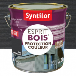 Lasure SYNTILOR Esprit bois 10 ans gris anthracite mat 2.5 l - SYNTILOR