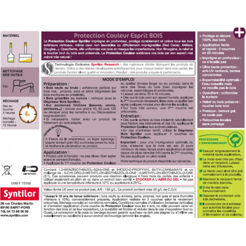 Lasure SYNTILOR Esprit bois 10 ans gris anthracite mat 2.5 l - SYNTILOR
