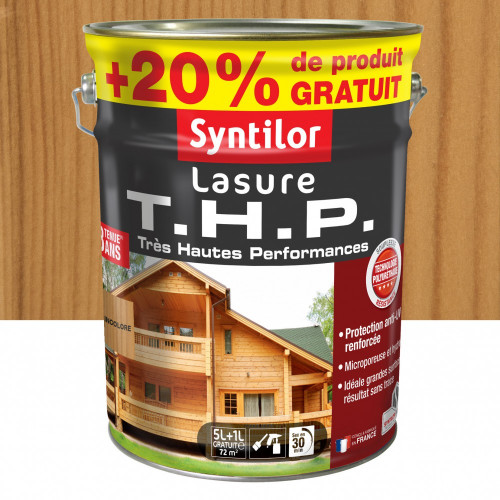 Lasure SYNTILOR Thp +20% 8 ans incolore satiné 6 l - SYNTILOR