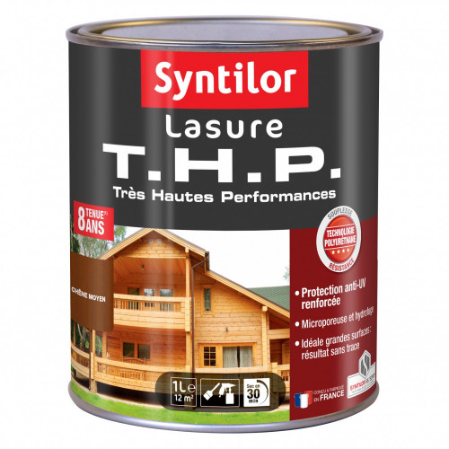 Lasure SYNTILOR Thp 8 ans chêne moyen satiné 1 l - SYNTILOR