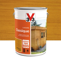 Lasure V33 Classique 4 ans chêne clair satiné 5 l de marque V33, référence: B5889000