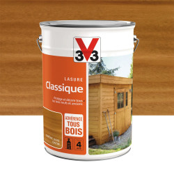 Lasure V33 Classique 4 ans chêne doré satiné 5 l de marque V33, référence: B5889200