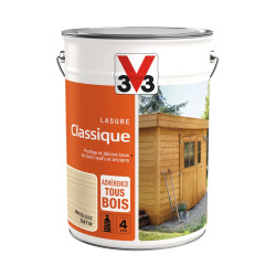 Lasure V33 Classique 4 ans incolore satiné 5 l - V33