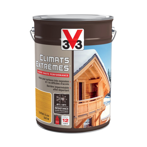 Lasure V33 Climats extrêmes® 12 ans chêne clair satiné 5 l - V33