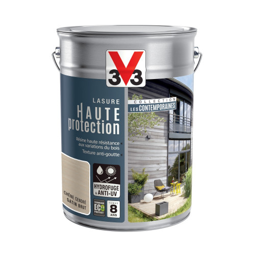 Lasure V33 Hp les contemporaines 8 ans chêne cendré satiné 5 l - V33