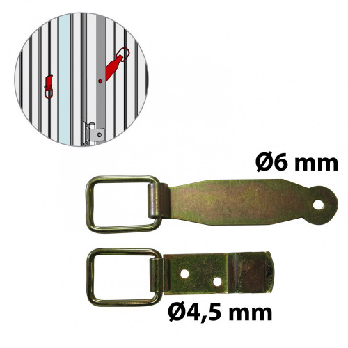 Loquet et support acier zingué, H.65 x L.130 x P.10 mm - AFBAT