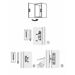 Loqueteau à bille laiton HETTICH, L.13.5 x l.9 mm - HETTICH