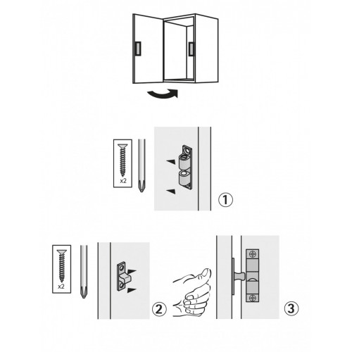 Loqueteau à bille laiton HETTICH, L.13.5 x l.9 mm - HETTICH