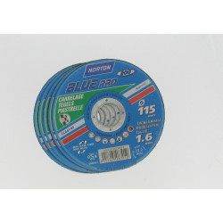 Lot 4+1 disques pour inox NORTON, Diam.115 mm de marque NORTON, référence: B5898000