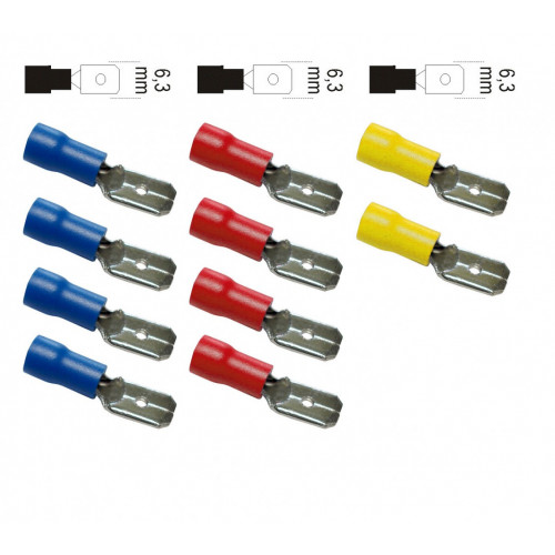 Lot de 10 cosses clips mâles ZENITECH - ZENITECH