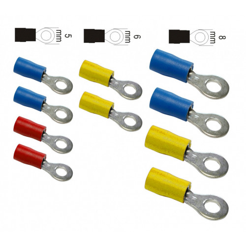 Cosse clip électrique bleue femelle 6,3 mm - lot de 10