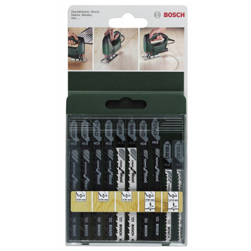 Lot de 10 lames BOSCH 2xt144d, 2xt244d, 2xt101b, 2xt101ao, 2xt144dp pour bois - BOSCH