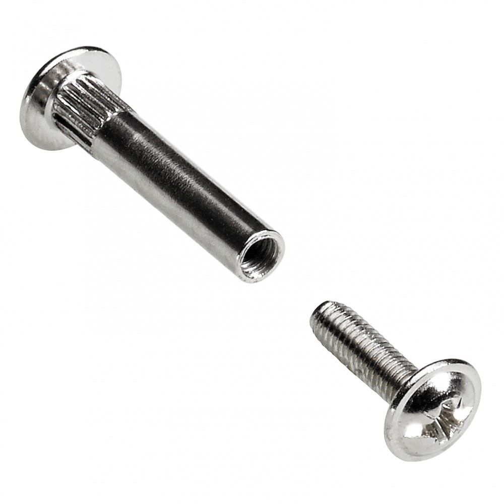 Lot de 10 vis d'assemblage acier nickelé HETTICH . 28mm à 38 mm - vue 2