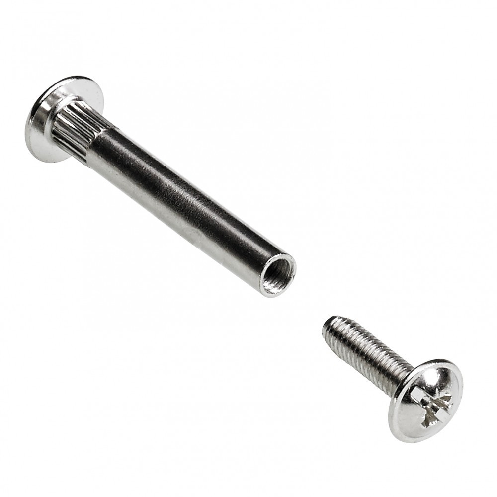 Lot de 10 vis d'assemblage acier nickelé HETTICH .40 mm - vue 2