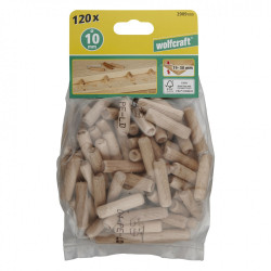 Lot de 120 tourillons Diam.10 x 40 mm WOLFCRAFT - WOLFCRAFT