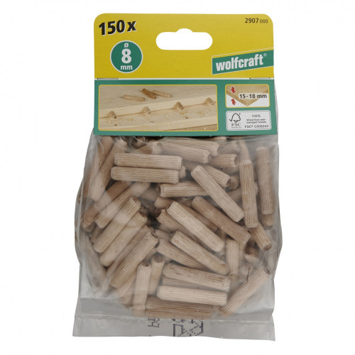 Lot de 150 tourillons Diam.8 x 40 mm WOLFCRAFT - WOLFCRAFT