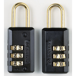 Lot de 2 cadenas à combinaison MASTER LOCK acier, l.20 mm de marque MASTER LOCK, référence: B5910700