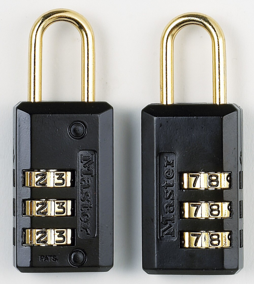 Lot de 2 cadenas à combinaison MASTER LOCK acier, l.20 mm