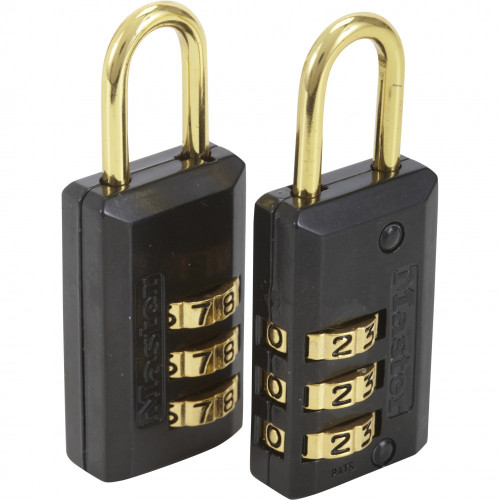 Lot de 2 cadenas à combinaison MASTER LOCK acier, l.20 mm - MASTER LOCK