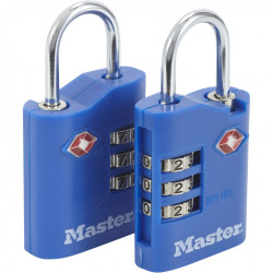 Lot de 2 cadenas à combinaison MASTER LOCK zinc, l.35 mm de marque MASTER LOCK, référence: B5910800