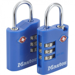 Lot de 2 cadenas à combinaison MASTER LOCK zinc, l.35 mm - MASTER LOCK