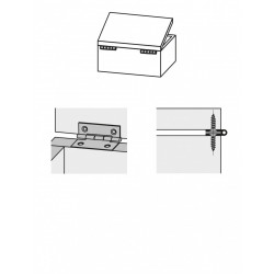 Lot de 2 charnières universelles laiton pour meuble, L.38 x l.32 mm - HETTICH