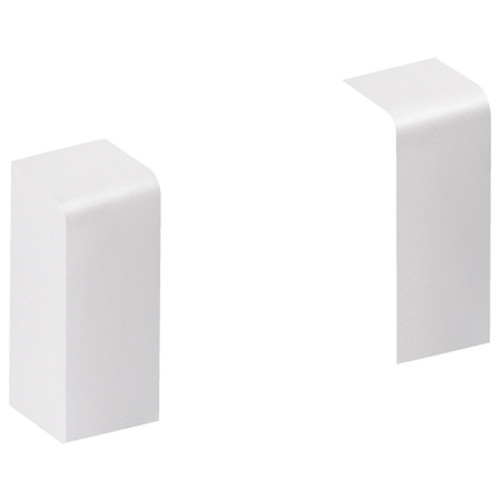 Lot de 2 embouts blanc pour plinthe, H. 10 x P.3.7 cm - TEHALIT