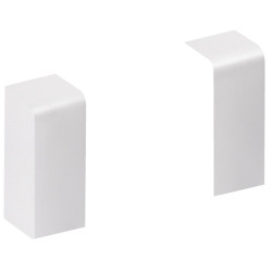 Lot de 2 embouts blanc pour plinthe, H.11.5 x P.2 cm - TEHALIT