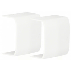 Lot de 2 jonctions blanc pour moulure, H. 2.6 x P.1.5 cm - TEHALIT