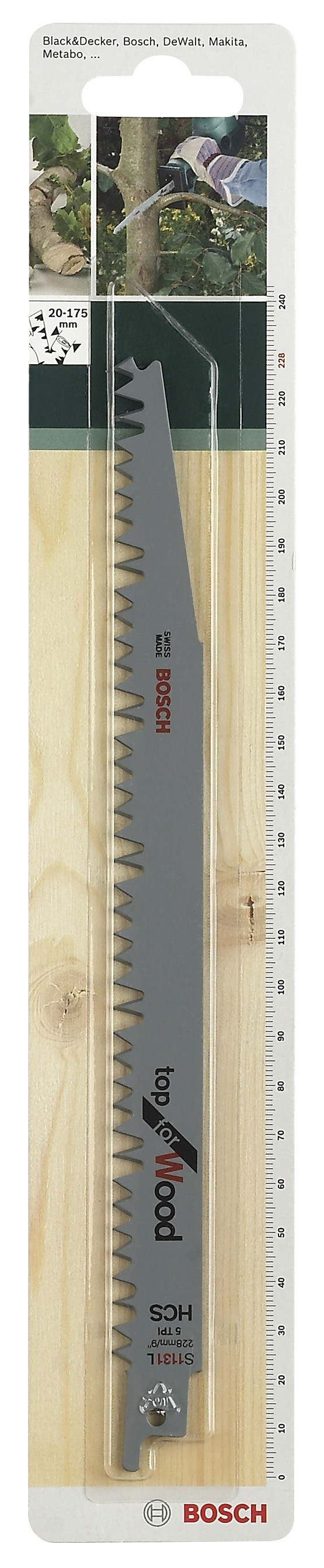 Lame de scie sabre HCS 1131 228mm 5 / 5