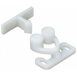 Lot de 2 loqueteaux à pression plastique HETTICH, L.25 x l.31 mm - HETTICH