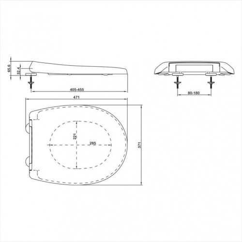 Abattant déclipsable frein de chute plastique thermodur Click & clean anthracite - BEMIS