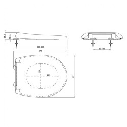 Abattant déclipsable frein de chute plastique thermodur Click & clean blanc - BEMIS