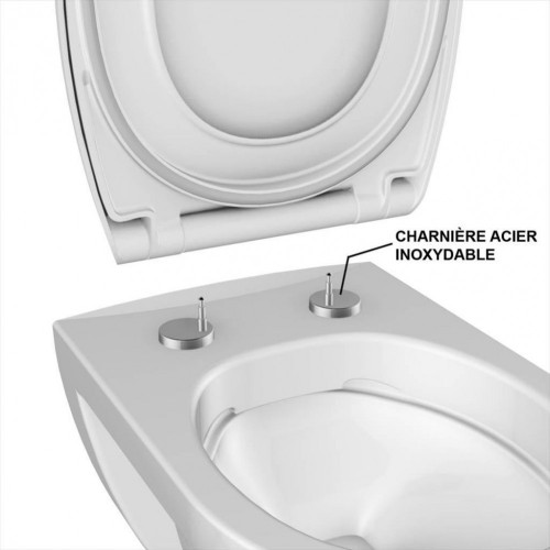 Abattant WC déclipsable pour WC suspendu