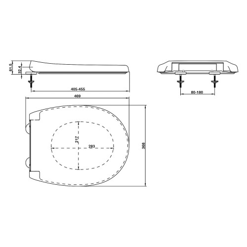 BEMIS Abattant déclipsable frein de chute plastique thermodur Click