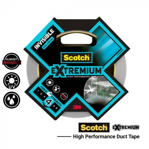 CENTRALE BRICO Adhésif de réparation SCOTCH Invisible extremium, une face  L.20 m x l.48 mm tran pas cher 