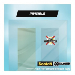 Adhésif de réparation SCOTCH Invisible extremium, une face L.20 m x l.48 mm tran - SCOTCH