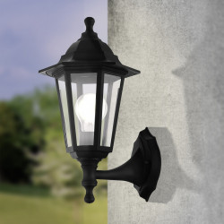Applique extérieure E27 max 60W noir Montante et descendante duanera EGLO de marque Eglo, référence: B5922500