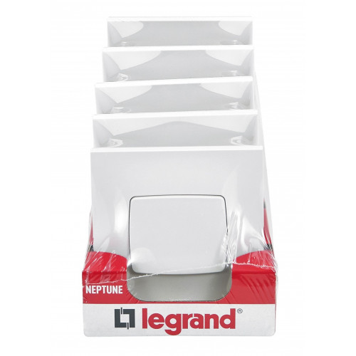 Lot de 5 interrupteurs va-et-vient Neptune, blanc, LEGRAND - LEGRAND